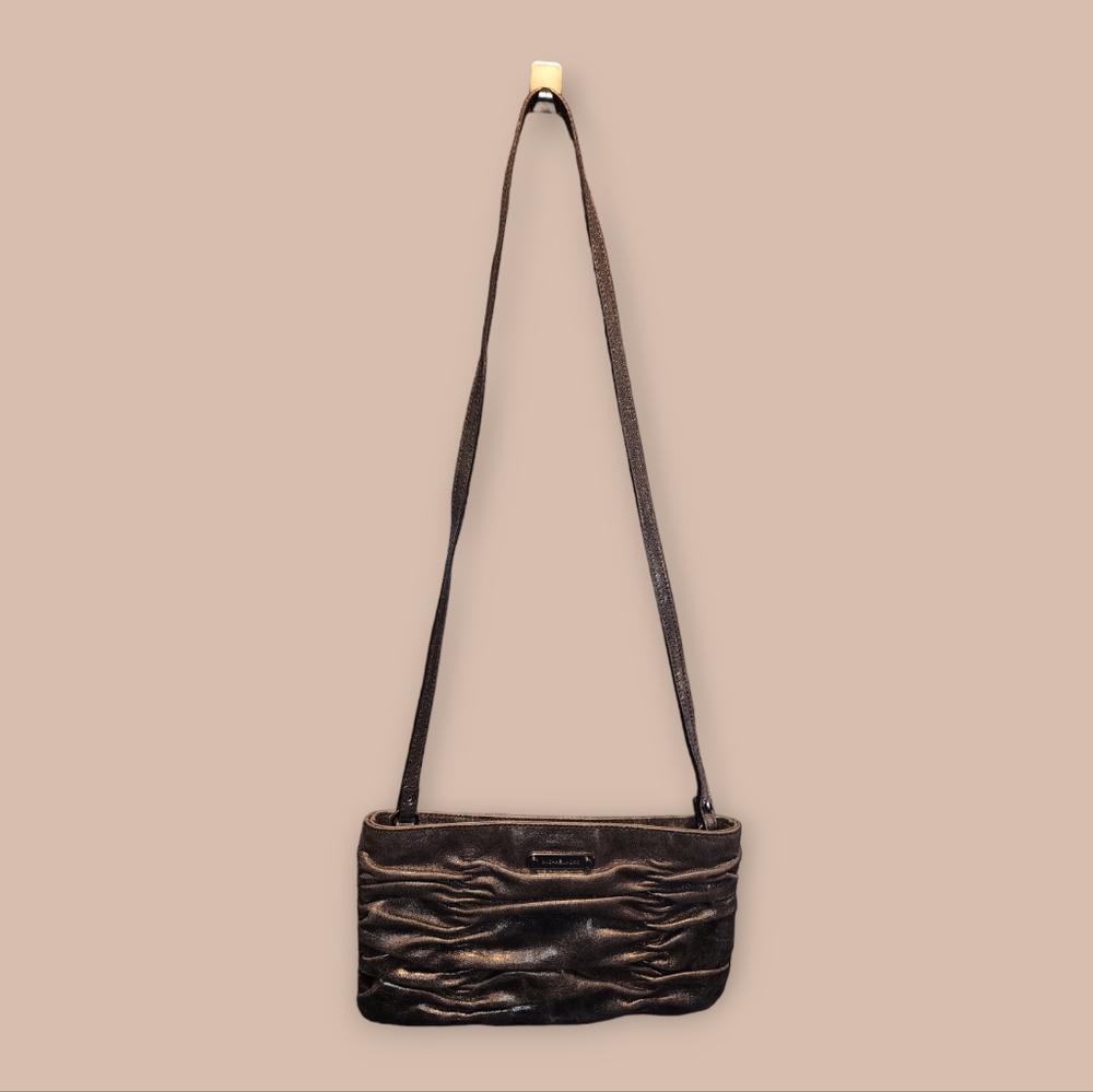 Michael Kors Small Webster Quilted Nickel Shoulder Bag Metallic Silver